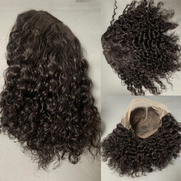 aaddf6103f5e2a11 Deep Wave 180% Density Pre-Plucked Side Part Short Bob 13*4 Lace Frontal Brazilian Virgin Human Hair Wigs For Black Woman