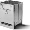 aafb95928bff872b Tragbarer Campingkocher aus Edelstahl – kompakter faltbarer Holzgrill für Rucksackreisen, Wandern & Grillen im Freien, winddichtes Design mit 360° Luftstrom & stabilem Boden (Survival Gear)