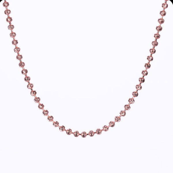 ab025ddaf290a7d1 Sterling Sier 2mm Sparkling Diamond Necklace for Women men 40cm - 60cm S Ball Beads Chain fit Pendant DIY Jewelry