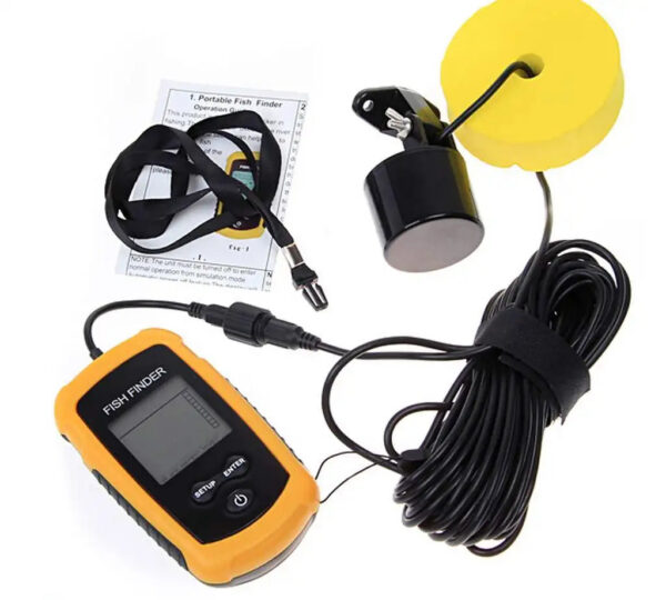 ab27a1a327e895de Alarm 100M Portable Sonar Fish Finders 45 degrees Sonar Coverage Echo Sounder Alarm Transducer Lake Sea Fishing