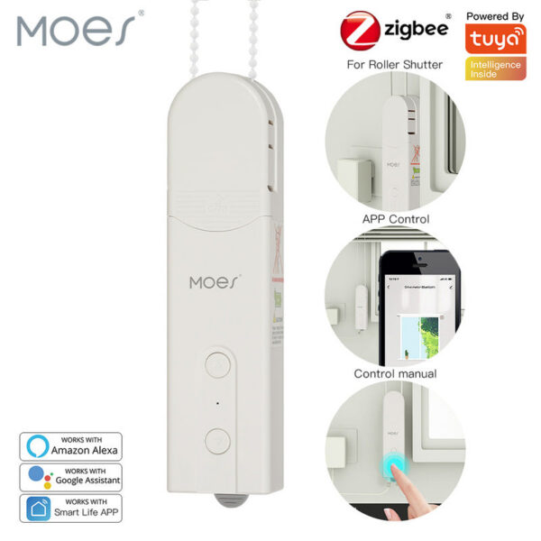 ZigBee DIY Motorized Roller Bds/Shades Drive Motor Hub Tuya Smart Life APP Alexa Google Home Voice Control