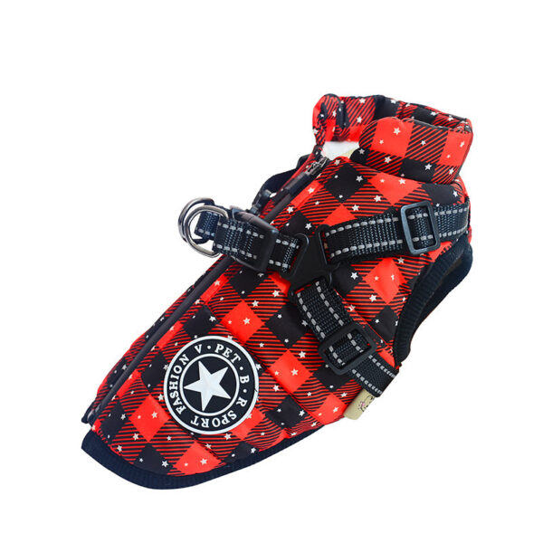 ab452e133f85114d Winter Clothes For Small Dogs Warm Fleece Large Dog Jacket Waterproof Pet Coat With Harness Chihuahua Clothing Puppy Costume
