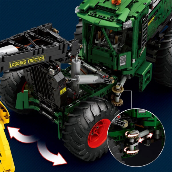 1741PCS RC Timber Building Blocks Farm Tractor Technology Electronic Remote Control Car Bricks Model Kids Toys Idea Gift