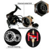Fishing reel 12000 10000 9000 Metail e cup 30KG Max Drag Long Shot Saltwater Spinning Reel Coil