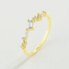 2024 NEW Trend Diamond Couple Rings For Women Real S Sier Rectangle Crystal Zircon Engagement Valentine Gift Jewelry