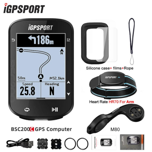 ab6421cea8f00883 IGPSPORT BSC200C Cycle Bicycle GPS Computer Wireless Speedometer Bike Digital ANT+ Route Navigation Stopwatch Cycling Odometer