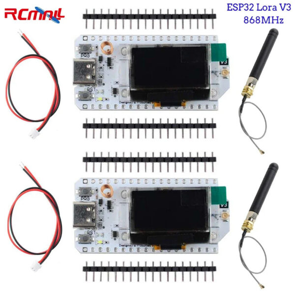 ab66d28283f8b204 2PCS Heltec LoRa32 V3 868MHz 915MHz Development Board SX1262 0.96 Inch OLED Display BT+WIFI Lora Kit for Arduino IOT Meshtastic
