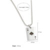 ab6ee08725bb2a6b 2Piece Set Hip Hop Statement Stainless Steel Poker Card Ace of Spades Necklace For Women Men Pendant Chain Playing Cards Jewelry