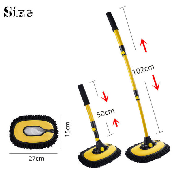 New Telescng Long Handle Mop Retractable Bent Bar Wash Brush Car Cleaning Tools