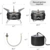 Naturehike Camping Gas Stove for IGT Table, Portable Isobutane Stove with Storage Bag & Foldable Brackets, 3 Burners Camp Stove for Outdoor Car Camping Cooking Tailgating