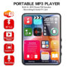 2.4-inch full-screen toucreen MP3 player, mini Mp4 player with Bluetooth, 4-128GB, hi-fi, HD, lossless recording, FM radio, v