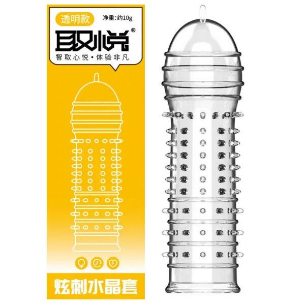 ab82f4278dc5fb6a Spike Condoms Penis Extension Sleeves Sex Toys for Men Delay Ejaculation Reusable Condoms Enlargement Sperm Lock Cock Ring