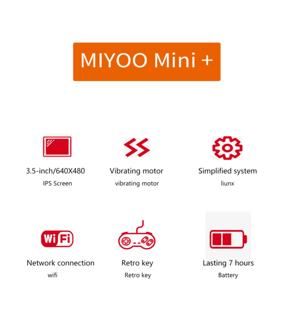 ab961959ab87b0d2 Portable 3.5 inch MIYOO Mini Plus Retro Handheld Game Console Open Source Miyoo mini+ Video Games Player Children Kids Gift 128G