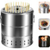 abc58341b1b2afd7 Stainless Steel Wrap-around Grill Charcoal Grill Smokeless Grill Cooking Grate Portable Camping Oven Household Barbecue Tools