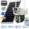 4K Solar Camera 4G SIM Card  Dual Lens 8MP HD Night Vision IP CCTV Surveillance PTZ PIR Human Detection Alarm Waterproof Camera