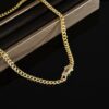 Classics Golden Fashion Miami Cuban S Bracelet Chain Hip Hop Men's And Women's Jewelry Necklace