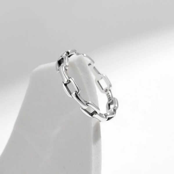 abe37b4a9f4e14de MODIAN 925 Sterling Silver Daily Retro Lock Eternity Bands Rings Vintage Stackable Party Fine Jewelry For Women Accessories