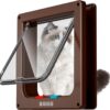 abf292ea978e4f6b ATUBAN Large Interior Pet Cat Exterior Door 4 Modes Locking Suitable for Window and Wall,Strong Durable