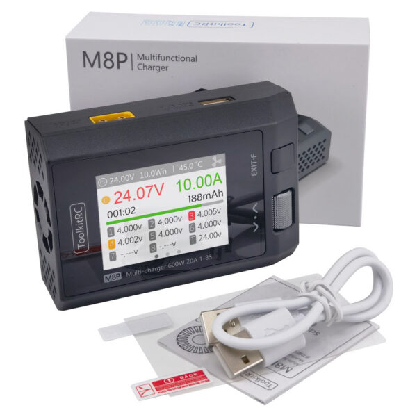 abf95af71067df44 ToolkitRC M8P Charger with an increase in accuracy power of 600W 20A 5V 1-8S Multifunctional signal testing M8S upgraded