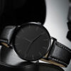 abfae55c14179c76 3PCs Men's Simple Round Belt Quartz Watch+Woven Bracelet+Necklace Combination Set
