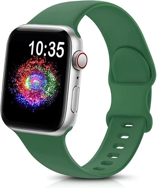 abfcd77f7f195e7a TreasureMax Sport Band Compatible with Apple Watch Bands 38mm 40mm 41mm 42mm 44mm 45mm 49mm,Soft Silicone Strap Compatible for Apple Watch Series 9 Ultra 8 7 6 5 4 3 2 1 SE Men Women Grey 38/40/41MM