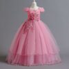 ac1bdb20740467bb Teen Girl Bridesmaid Dresses for Wedding 12 to 14 Yrs Formal Evening Prom Long Gown Flower Elegant Birthday Party Princess Dress