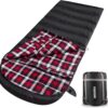 ac3686796f2373c1 Poepore XXL Schlafsack Outdoor für Erwachsene 3–4 Jahreszeiten Flanell Schlafsäcke Camping Winter Deckenschlafsack mit Aufbewahrungstasche Wasserdichter und Warmer 230 x 90CM