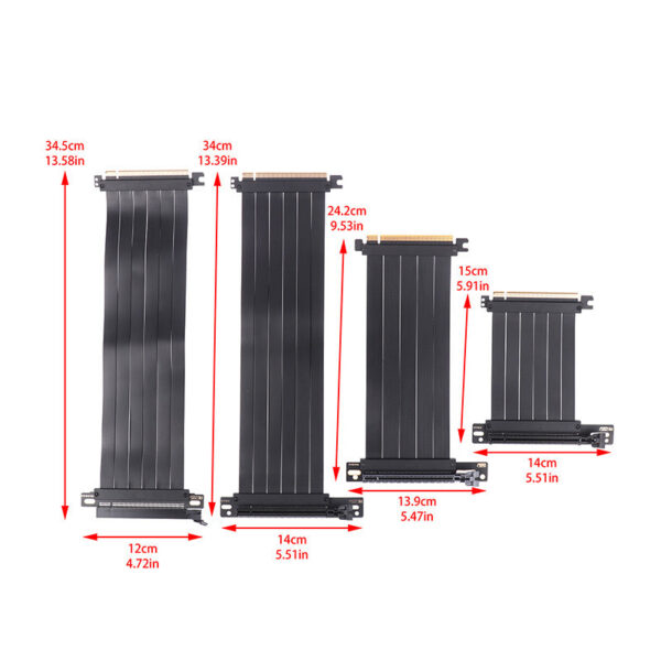 ac3f11ea1f6eff64 Full Speed 4.0 PCIE X16 Riser Cable Graphics Card Extension Cord PCI Express Lossless Shielded Extender Antijam GPU AXYB