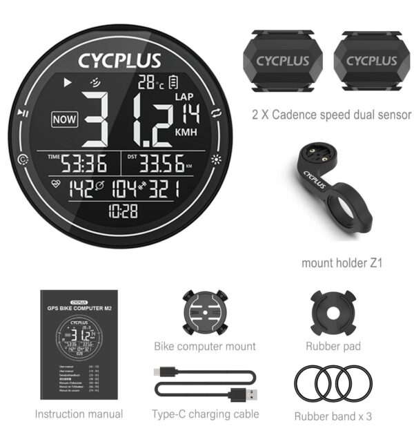 ac3f79907b2c9407 CYCPLUS M2 Cycling Bike Accessories GPS Bicycle Computer Wireless ANT+ BLE 5.0 Waterproof Speedometer Bikes Cyclocomputer