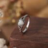 2024 Popular Heart shaped Australian Treasure S Sterling Sier with Diamonds Fashion Versatile Simple Ring for Women