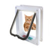 ac45b8e4e51eb626 4 Way Lockable Dog Cat Kitten Security Flap Door Puppy Gate ABS Plastic Animal Small Pet Supplies Products