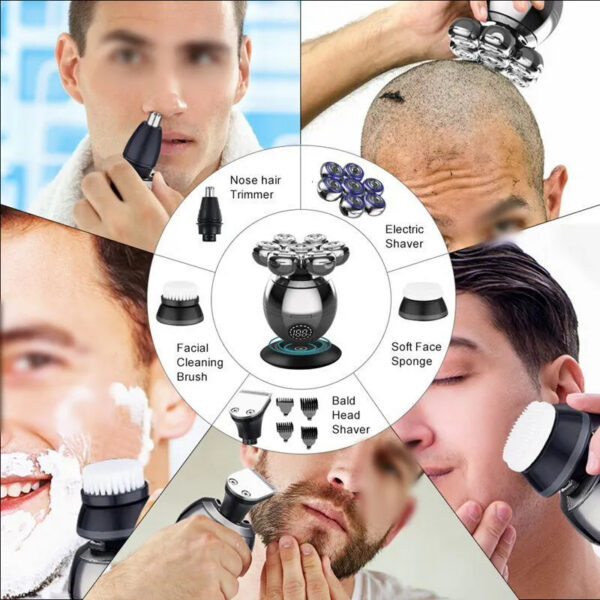 Shavers Electric 7D Floating Cutter Head Base Charging Portable Men Beard Trimmer Clipper Skull Shaver Waterproof Shaving 230711