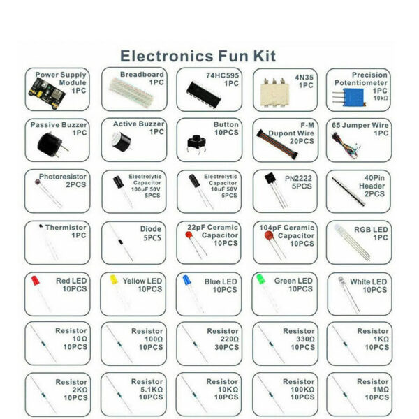 ac508945a702ade7 830Pcs/Box Project Starter For Arduino UNO R3 DIY Kit Electronic Component Set With Tie-points Breadboard