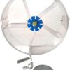 Bird Creative Foraging System Wheel Seed Food Ball Rotate Training Toy for Small and Medium Parrots Parakeet Cockatiel Conure (Clear)