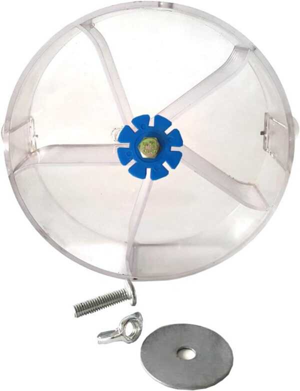 Bird Creative Foraging System Wheel Seed Food Ball Rotate Training Toy for Small and Medium Parrots Parakeet Cockatiel Conure (Clear)