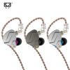 ac7feb8fd7d4db1a KZ ZSN PRO 1BA 1DD Hybrid Drive In Ear Earphones HIFI Metal Bass Earbud Sport Music Headset Replaceable