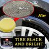 Blackening Wax - Hydrating Luster and Protection, Anti-Aging Tire Care Coating with Sponge Applicator