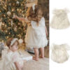 ac93eb7d274e8212 Children‘s Flower Girl’s Princess Ball Gown Wedding Birthday Dress.Kid‘s Girl Pearl Butterfly Wings White Tulle Party Dresses 9T