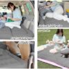 SUV Air Mattress Camping Bed Cushion Pillow, Inflatable, Car Portable Bed Back Seat (Starry Blue)