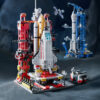 ac9671db9726ddd6 Launch Center Lunar Lander Model Building Blocks Spaceship Spaceport Figure Shuttle Rocket Bricks Construction Toys