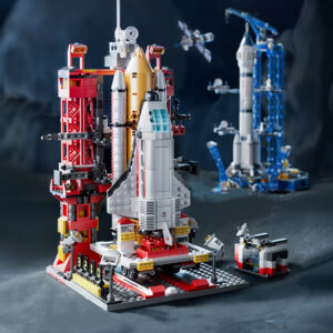ac9671db9726ddd6 Launch Center Lunar Lander Model Building Blocks Spaceship Spaceport Figure Shuttle Rocket Bricks Construction Toys