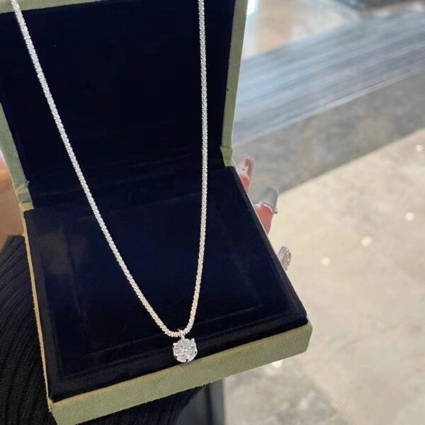 aca268671013e0c7 Popular S Sterling Sier Sparkling Necklace for Women Light Round White Diamond Pendant Galaxy Collar Chain Jewelry