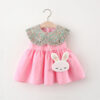 aca62d205aadb582 2Pcs/Set Baby Girl Clothes Sweet Kids Costume Summer Infant Sleeveless Cute Floral Cartoon Toddler Princess Dresses+Bag 0 To 3Y