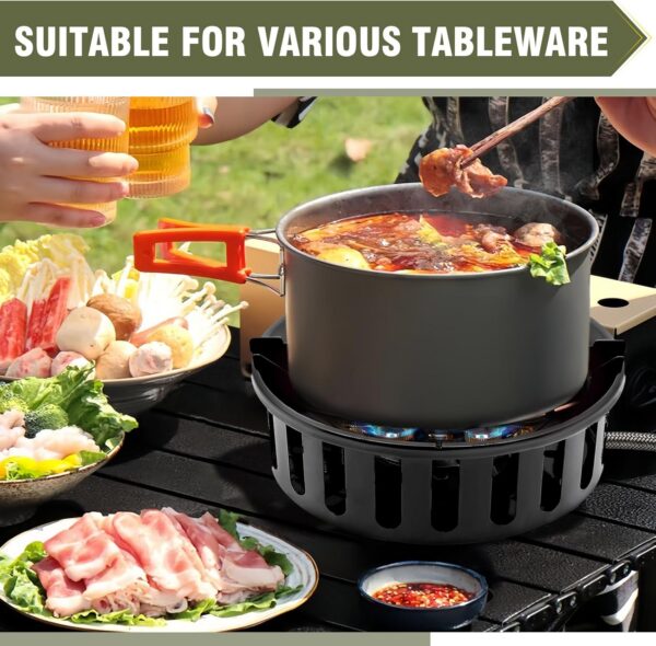 Propane Burner, Single Propane Stove, Windproof Gas Stove for Outdoor Cooking, Portable Gaming Stove with Piezo Ignition, Includes Carrying Bag