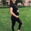 acc8b525aa5e4a93 Elastic High Waist Legg Skinny Maternity Clothes For pregnant Women Belly Support Knitted Leggins Body Shaper Trousers
