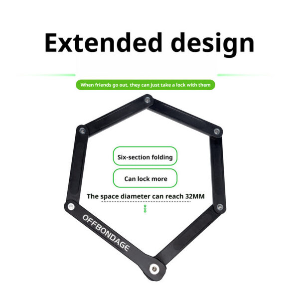 OFFBONDAGE Foldable Bike MTB Road Fold Lock High Security Anti-Theft Scooter Electric E-Bike Bicycle Accessories