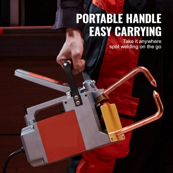 Portable Spot Welder, 1/8-inch Spot Welder Machine with 1.5KVA , Handheld Welding Tip Gun, Spot Welding Machine for Steel Plates