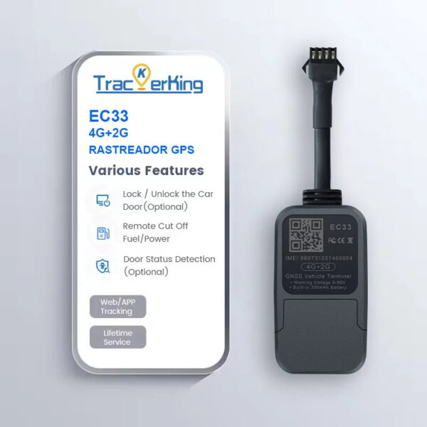 ace10b0d0e944d78 2pcs EC33 4G+2G GPS tracker with 300mAh battery TrackerKing The smallest tracker Relay GPS Rastreador GPS J16 Acc Alarm