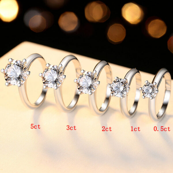 GRA Certified 1-5CT Moissanite VVS1 Lab Diamond Solitaire Ring For Women Engagement Promise Wedding Band Jewelry
