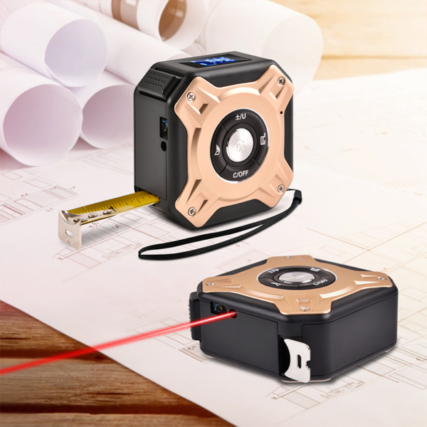 40M Tape Measure Distance Meter Stainless Digital Retractable Roll Cord Rangefinder Woodworking Laser Measuring Tool